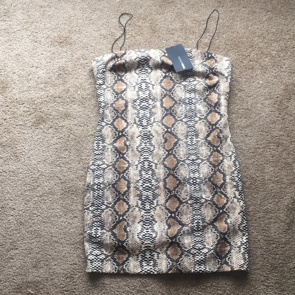 Fashion nova mini snake skin dress